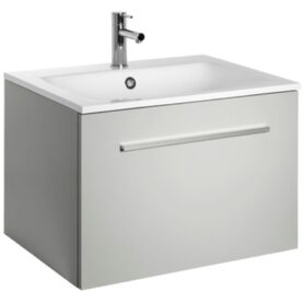 MÖBELPAKET ELLA AQUA 50 CM KOMPAKT, LJUSGRÅ MATT MED ARIELLA TVÄTTSTÄLL MINERALKOMPOSIT ALTERNA