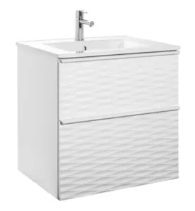 MÖBELPAKET ISELLA AQUA WAVE 60 VIT MATT, HANDTAG VITT MATT, TVÄTTSTÄLL PORSLIN ALTERNA