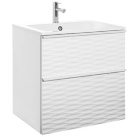 MÖBELPAKET ISELLA AQUA WAVE 60 VIT MATT, HANDTAG VITT MATT, TVÄTTSTÄLL MINERALKOMPOSIT ALTERNA