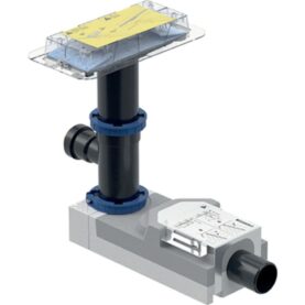 GOLVBRUNN CLEANLINE INSTALLATIONSSATS 50MM X-INLOPP FÖR GOLVRÄNNA, SIDOUTLOPP MED APEX-FOLIE GEBERIT