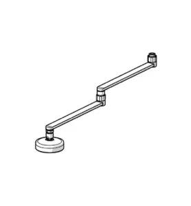 VIK/SVÄNGBAR UTLOPPSPIP LAMINÄR STÄLLBAR STRÅLE, 600MM, 95MMØ, VIKBAR ORAS