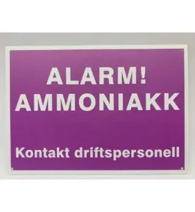 SKYLT "LARM AMMONIAK", A5 SAMON