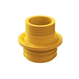 GUMMINIPPEL 58/40-50 MM FÖR INOMHUSAVLOPP GUL FALUPLAST