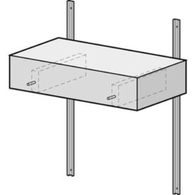 VÄGGHYLLA JUSTERBAR MED BULTMONTAGE REBASE