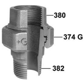 KOPPLING 331 ADUCERJÄRN SVART R40 INVÄNDIG X UTVÄNDIG GÄNGA MED PLANTÄTNING EN 10242/A2