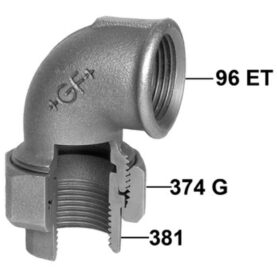 VINKELKOPPLING 96 SVART ADUCERJÄRN RP15 EN 10242/A2