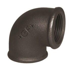 VINKEL 90 SVART ADUCERJÄRN 90° INVÄNDIG GÄNGA RP6 EN 10242/A2