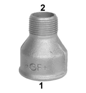 MUFF 246 SVART ADUCERJÄRN INVÄNDIG/UTVÄNDIG GÄNGA 32X20 EN 10242/A2