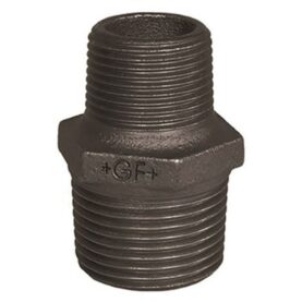 SEXKANTNIPPEL 245 SVART ADUCERJÄRN 10X6 EN 10242/A2