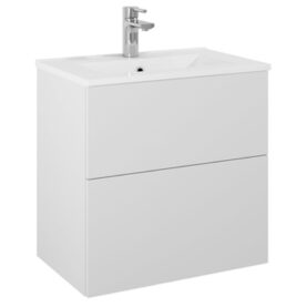 KOMMOD ISELLA 60 CM KOMPAKT GRÅ MATT MED ARIELLA TVÄTTSTÄLL PORSLIN ALTERNA