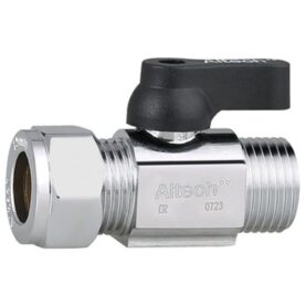 MINIKULVENTIL FÖRKROMAD RAK R15 UTVÄNDIGT GÄNGAD X 12 ALTECH