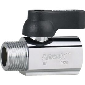 MINIKULVENTIL FÖRKROMAD RAK R10 INVÄNDIGT/UTVÄNDIGT GÄNGAD ALTECH