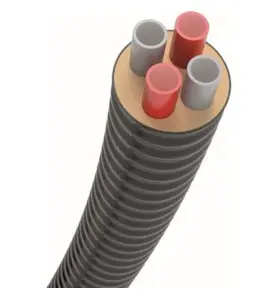 VÄRMERÖRSKULVERT 2 X 25X2,3+25X3,5+20X2,8/142 MM L=2M TILL 180M M DIFFUSIONSSPÄRR/ISOLER. MAXITHERM