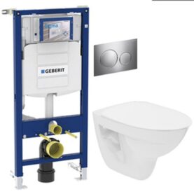 WC PAKET SPIRA SIGMA 20 BLANK FÖRKROMAD SPOLKNAPP