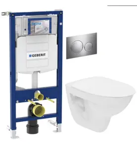 WC PAKET SPIRA SIGMA 20 BLANK FÖRKROMAD SPOLKNAPP