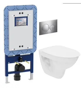 WC PAKET SIGMA TEK SPIRA SIGMA 20 BLANK FÖRKROMAD SPOLKNAPP