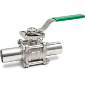 DN15 - 3 DELAD KULVENTIL MED LÅNG SVETSÄNDE ISO (MODELL 2012NDL) ALTECH DRICKSVATTENGODKÄND