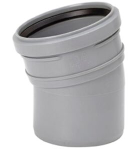 BÖJ 50 MM X 15° MUFF X SLÄTÄNDA GRÅ HTP UPONOR