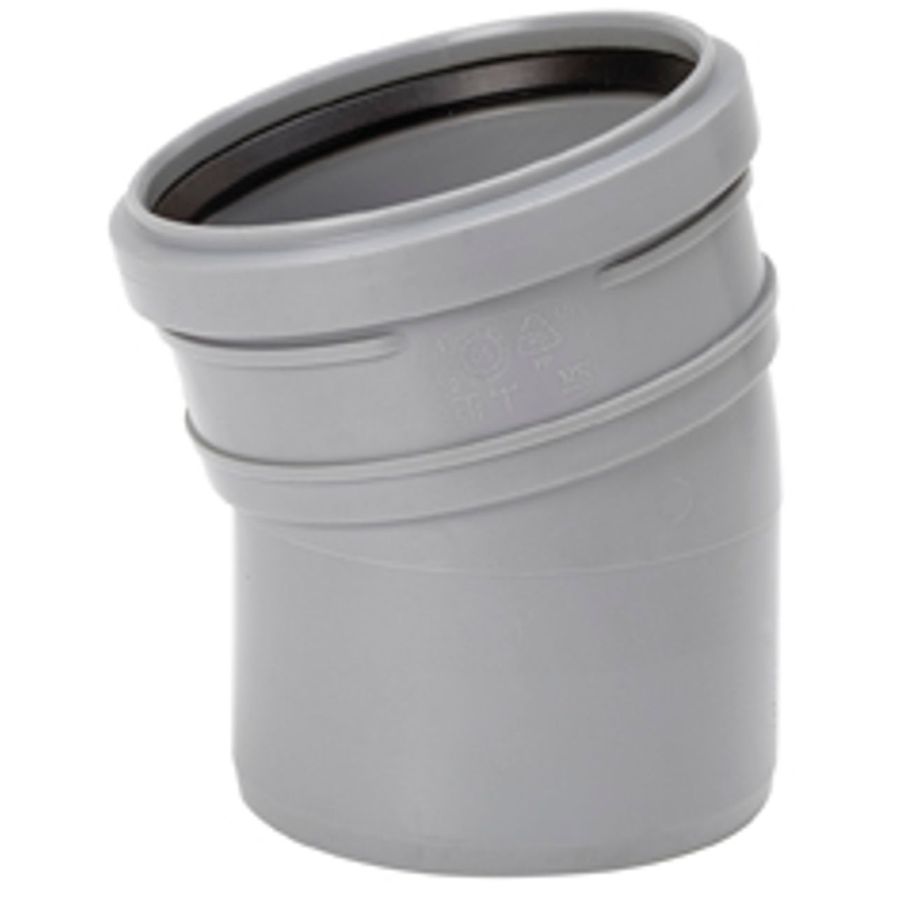 BÖJ 50 MM X 15° MUFF X SLÄTÄNDA GRÅ HTP UPONOR