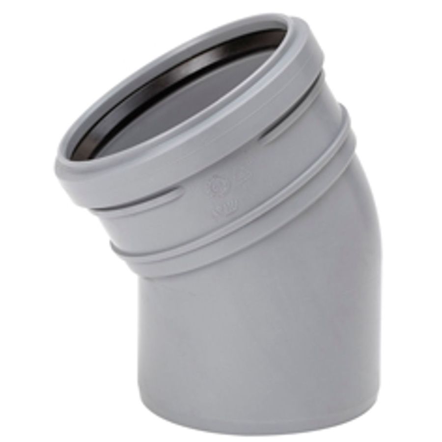 BÖJ 50 MM X 30° MUFF X SLÄTÄNDA GRÅ HTP UPONOR