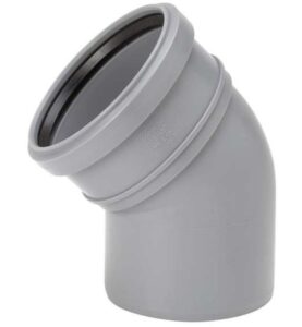 BÖJ 110 MM X 45° MUFF X SLÄTÄNDA GRÅ HTP UPONOR