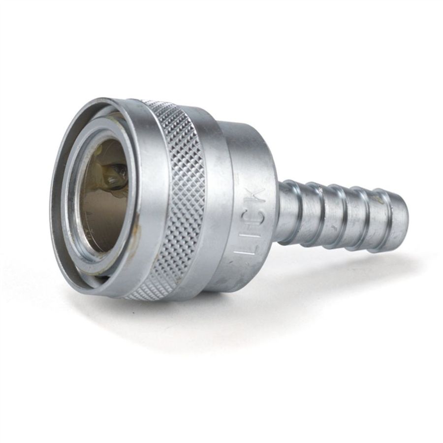 KOPPLINGSHUS CLICK DN15 X 10MM HONA X SLANGNIPPEL MATTFÖRKROMAD MED SLANGKLÄMMA