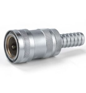 KOPPLINGSHUS CLICK DN15 X 15MM HONA X SLANGNIPPEL MATTFÖRKROMAD MED STOPPVENTIL