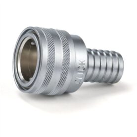 KOPPLINGSHUS CLICK DN20 X 20MM HONA X SLANGNIPPEL MATTFÖRKROMAD MED SLANGKLÄMMA