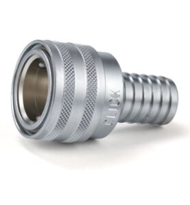 KOPPLINGSHUS CLICK DN20 X 20MM HONA X SLANGNIPPEL MATTFÖRKROMAD MED SLANGKLÄMMA