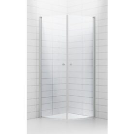 DUSCHVÄGG SOLO 80X80 SVÄNGD KOMPLETT