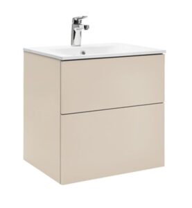 KOMMOD ISELLA AQUA 60 KOMPAKT LINNEBEIGE MED TVÄTTSTÄLL MINERALKOMPOSIT ALTERNA