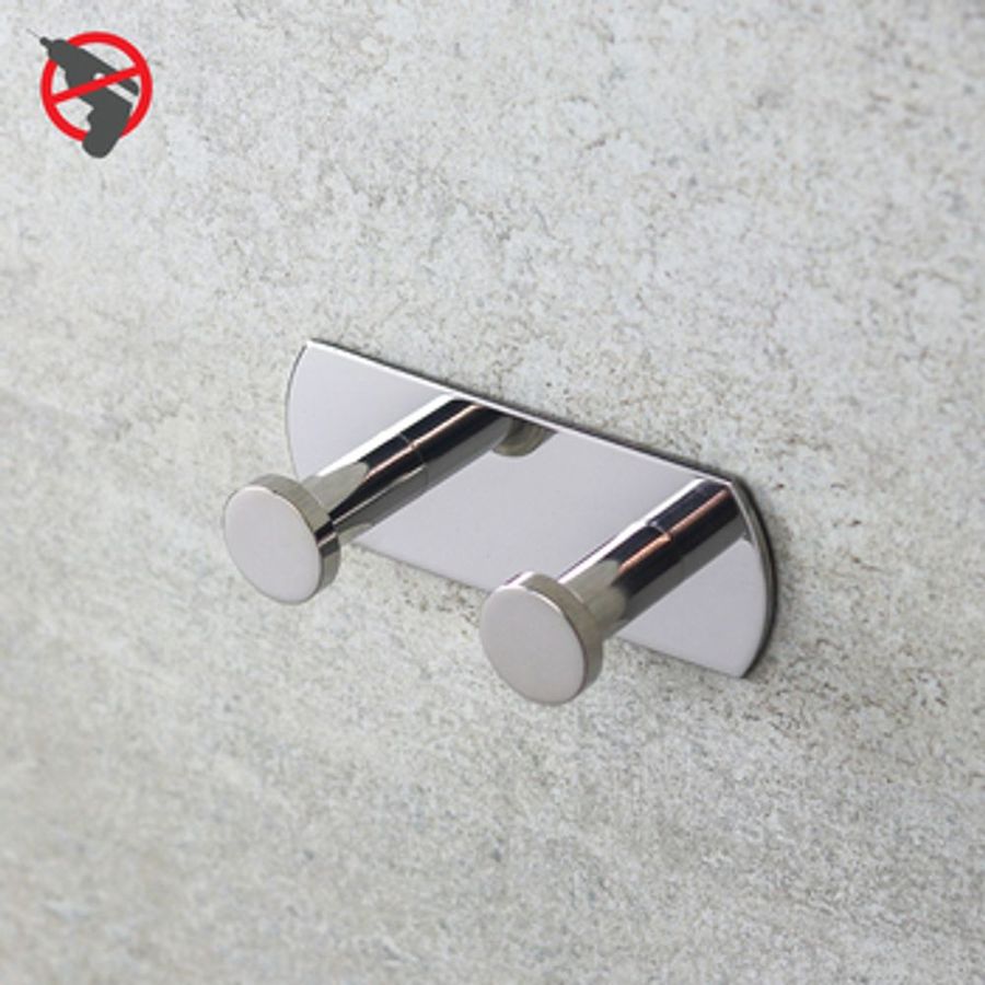 HANDDUKSHÄNGARE PROFILE LINE, DUBBELKROK, KROM,RFR, FÖR LIMMONTAGE