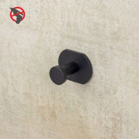 HANDDUKSHÄNGARE PROFILE LINE, ENKELKROK, MATTSVART, RFR, FÖR LIMMONTAGE