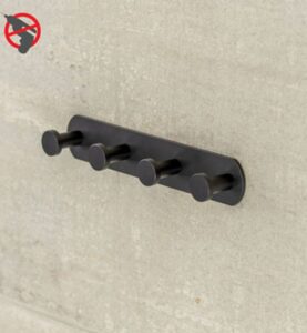 HANDDUKSHÄNGARE PROFILE LINE, 4-KROK, MATTSVART, RFR, FÖR LIMMONTAGE