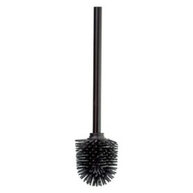WC-BORSTE MED SKAFT Ø70 SVART, MED MATTSVART SILIKON