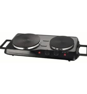 KOKPLATTA DUBBEL 2500W SVART