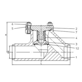BACKVENTIL SVETS P250GH PN40 DN15 ARI CHECKO