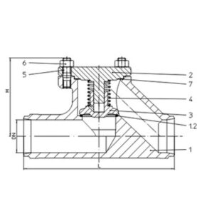 BACKVENTIL SVETS P250GH PN40 DN15 ARI CHECKO