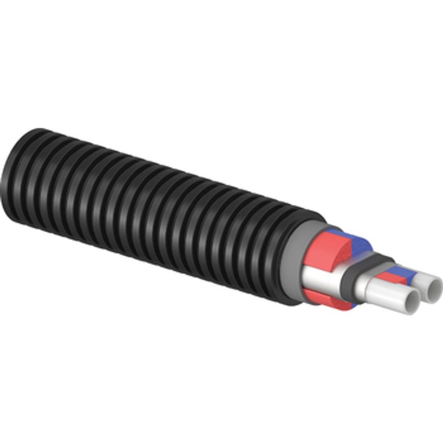 VÄRMERÖRSKULVERT ECOFLEX VIP THERMO TWIN 2 X 40X3,7MM/140MM L=200M RING UPONOR